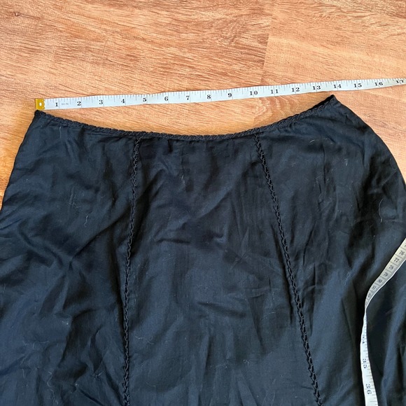 LAUREN RALPH LAUREN witchy flowy black lined maxi skirt side zip in size 6 - Picture 6 of 7